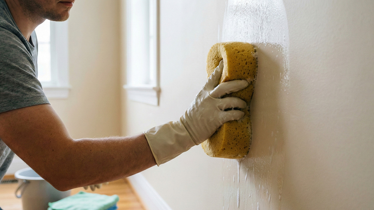 dégraisser murs peintures